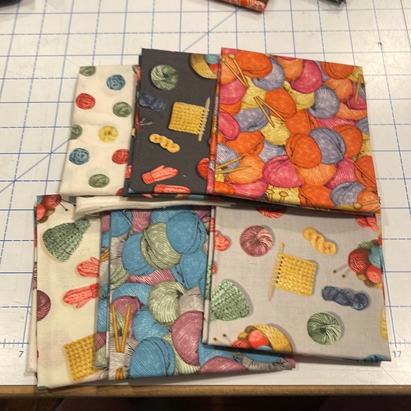 Windham Fabrics Knit n Purl Cotton Fat Quarter 6 pack - Picture 1 of 9
